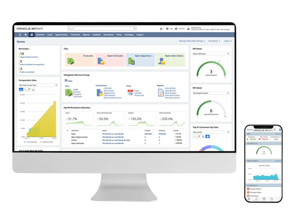 netsuite dashboard